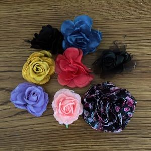 Assorted flower hair clips